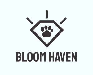 Pet Paw Gem logo design