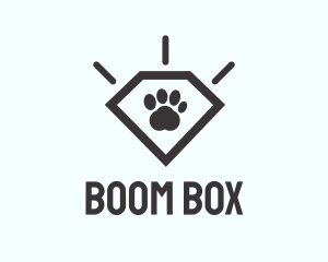 Pet Paw Gem logo design