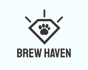 Pet Paw Gem logo design