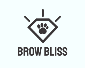 Pet Paw Gem logo design