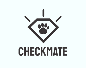 Pet Paw Gem logo design