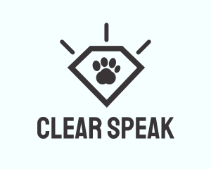 Pet Paw Gem logo design