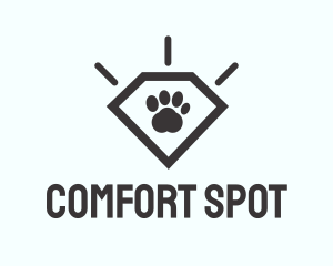 Pet Paw Gem logo design