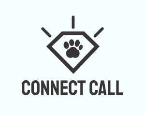 Pet Paw Gem logo design