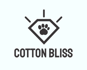 Pet Paw Gem logo design