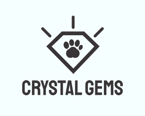 Pet Paw Gem logo design