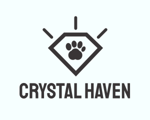 Pet Paw Gem logo design