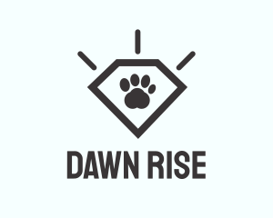 Pet Paw Gem logo design