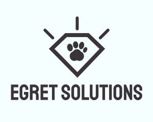 Pet Paw Gem logo design