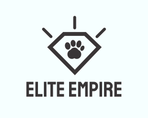 Pet Paw Gem logo design