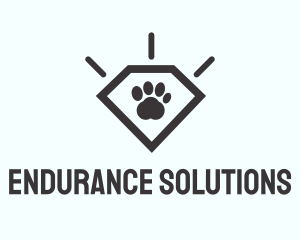 Pet Paw Gem logo design