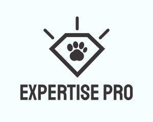 Pet Paw Gem logo design