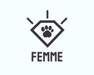 Pet Paw Gem logo design