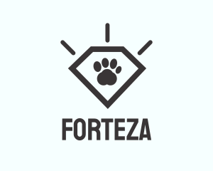 Pet Paw Gem logo design