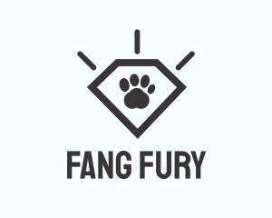 Pet Paw Gem logo design