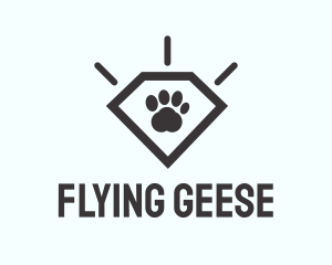 Pet Paw Gem logo design