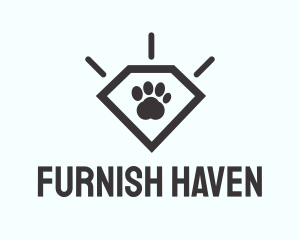 Pet Paw Gem logo design