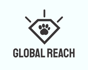 Pet Paw Gem logo design