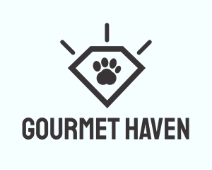 Pet Paw Gem logo design