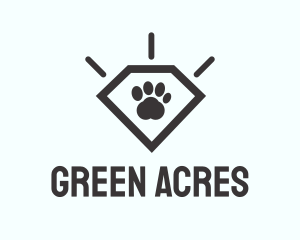 Pet Paw Gem logo design