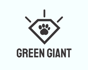 Pet Paw Gem logo design