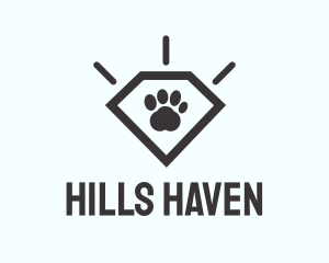 Pet Paw Gem logo design