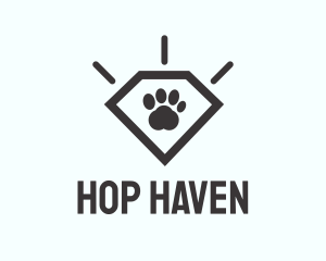 Pet Paw Gem logo design