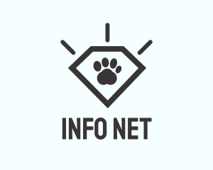 Pet Paw Gem logo design