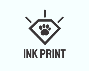 Pet Paw Gem logo design