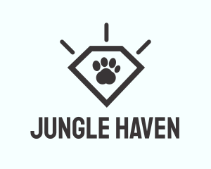 Pet Paw Gem logo design