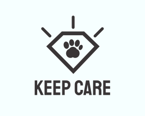 Pet Paw Gem logo design