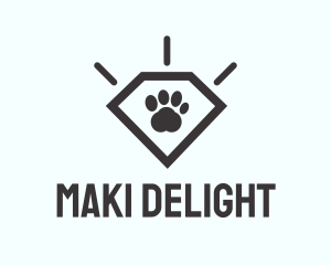 Pet Paw Gem logo design