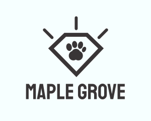 Pet Paw Gem logo design