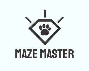 Pet Paw Gem logo design