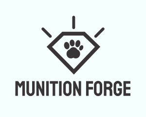 Pet Paw Gem logo design