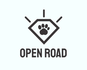 Pet Paw Gem logo design