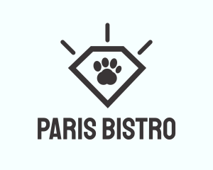 Pet Paw Gem logo design