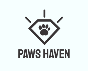 Pet Paw Gem logo design