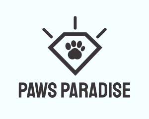 Pet Paw Gem logo design