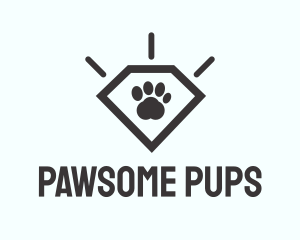 Pet Paw Gem logo design