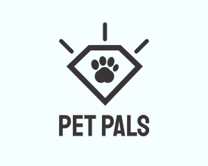 Pet Paw Gem logo design