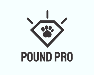 Pet Paw Gem logo design