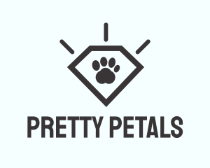 Pet Paw Gem logo design