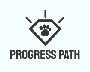 Pet Paw Gem logo design