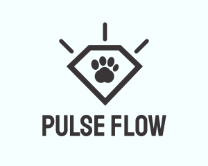 Pet Paw Gem logo design