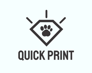 Pet Paw Gem logo design