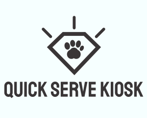 Pet Paw Gem logo design