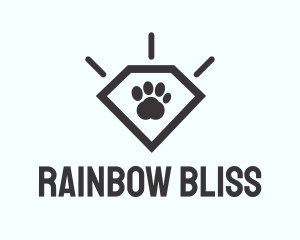 Pet Paw Gem logo design