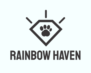 Pet Paw Gem logo design