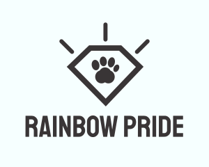 Pet Paw Gem logo design